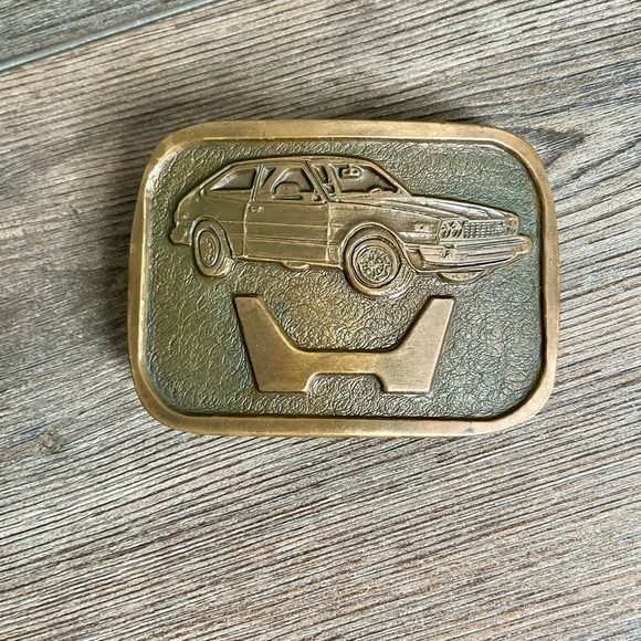 Vintage Brass Ford Pinto Belt Buckle